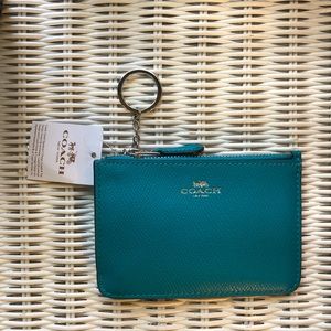 Coach change purse. Turquoise and brand new